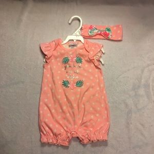 NWT Nicole‎ Miller New York romper set headband